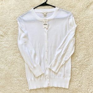 White J.Crew Clare Cardigan